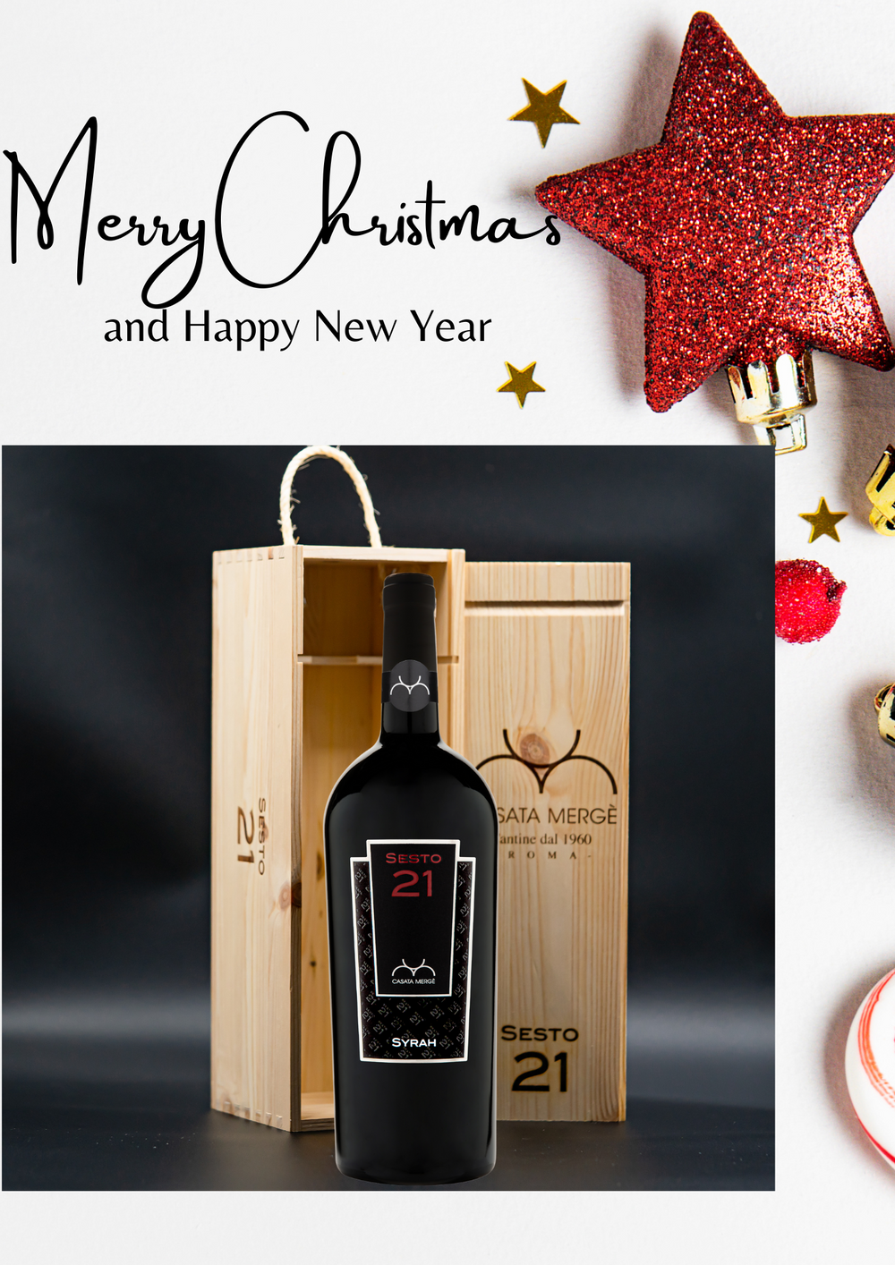 Confezione Natalizia Sesto 21 Syrah IGP Lazio - Magnum 1.5 Lt.
